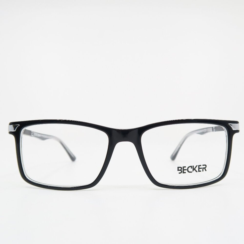 Becker HD3026 C3 54mm. Black Rectangle Fashion Italian Style Eyeglasses.